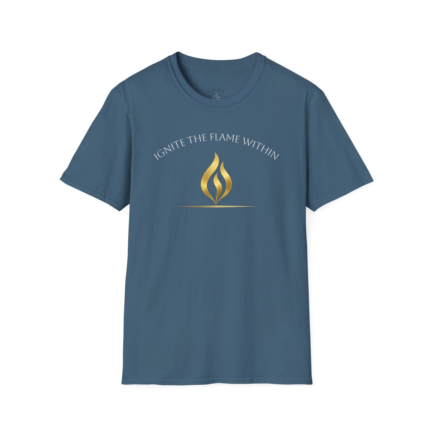Ignite the Flame Within black T-Shirt – Uplifting Quote Tee for Motivation, Self-Expression, Gift for Friends, Spiritual Growth, Everyday Wear