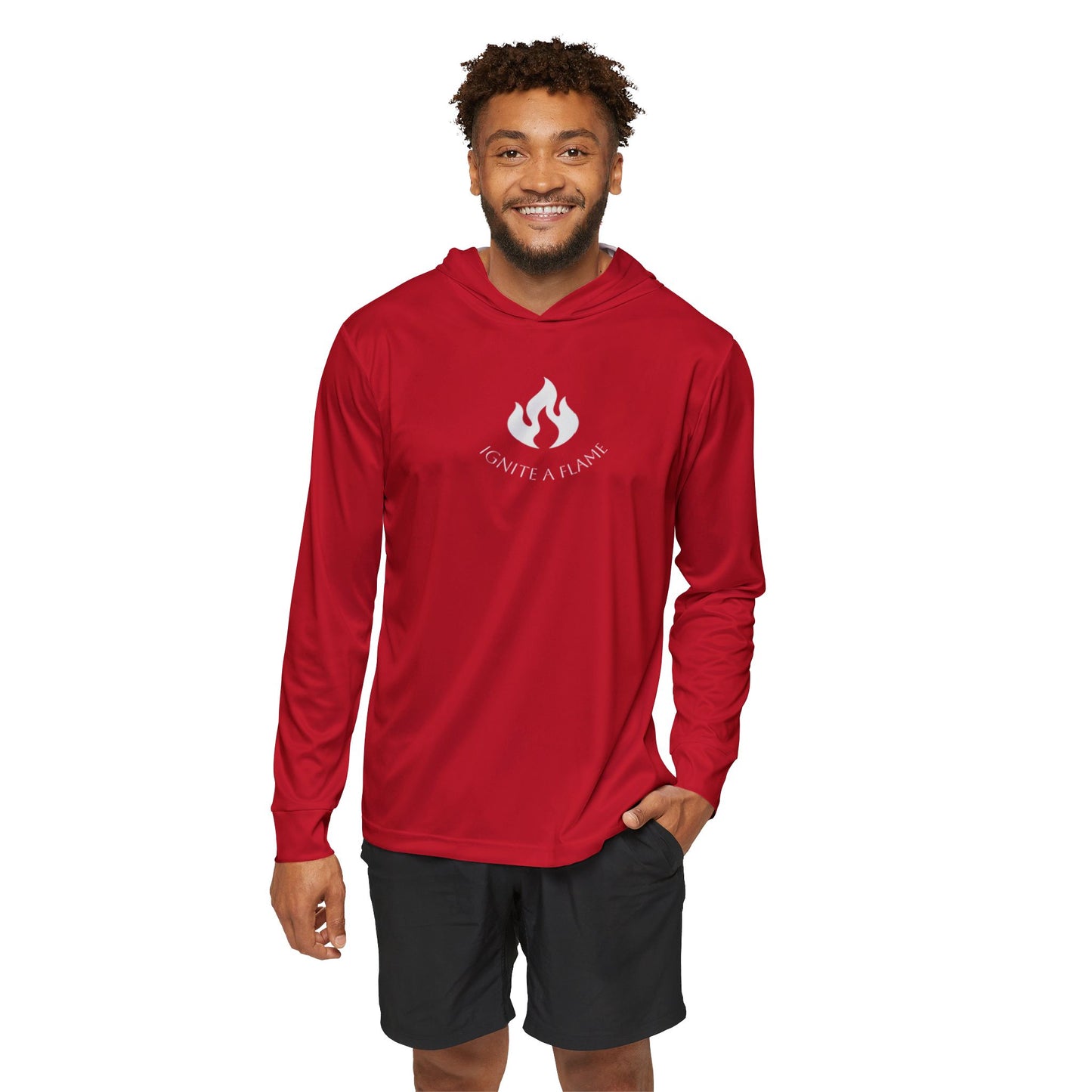 Men's Black Sports Flicker Hoodie - AOP, Athletic Warmup, Workout Gear, Fitness Fashion, Outdoor Clothing, Gift for Him