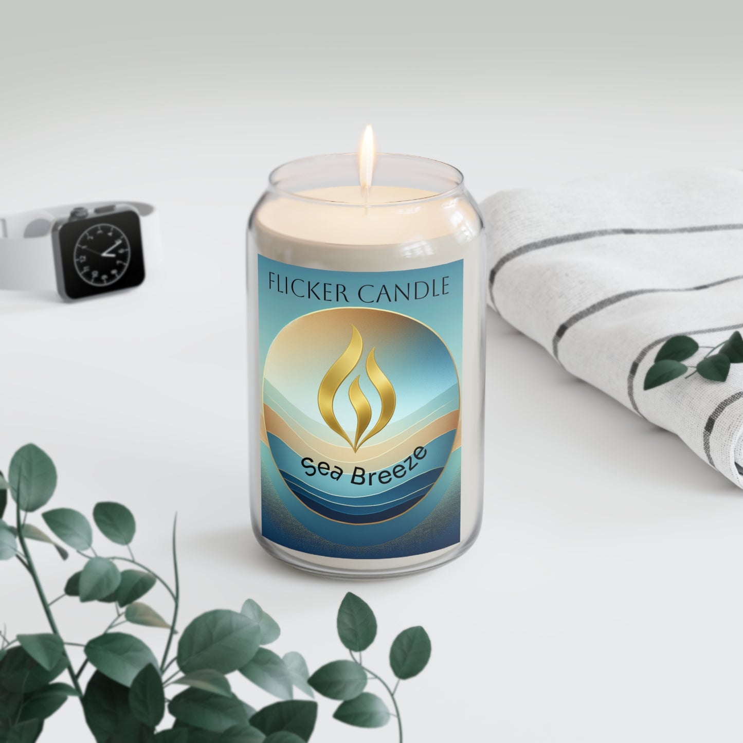 Scented Candle, Sea Breeze Aromatherapy Gift for Her