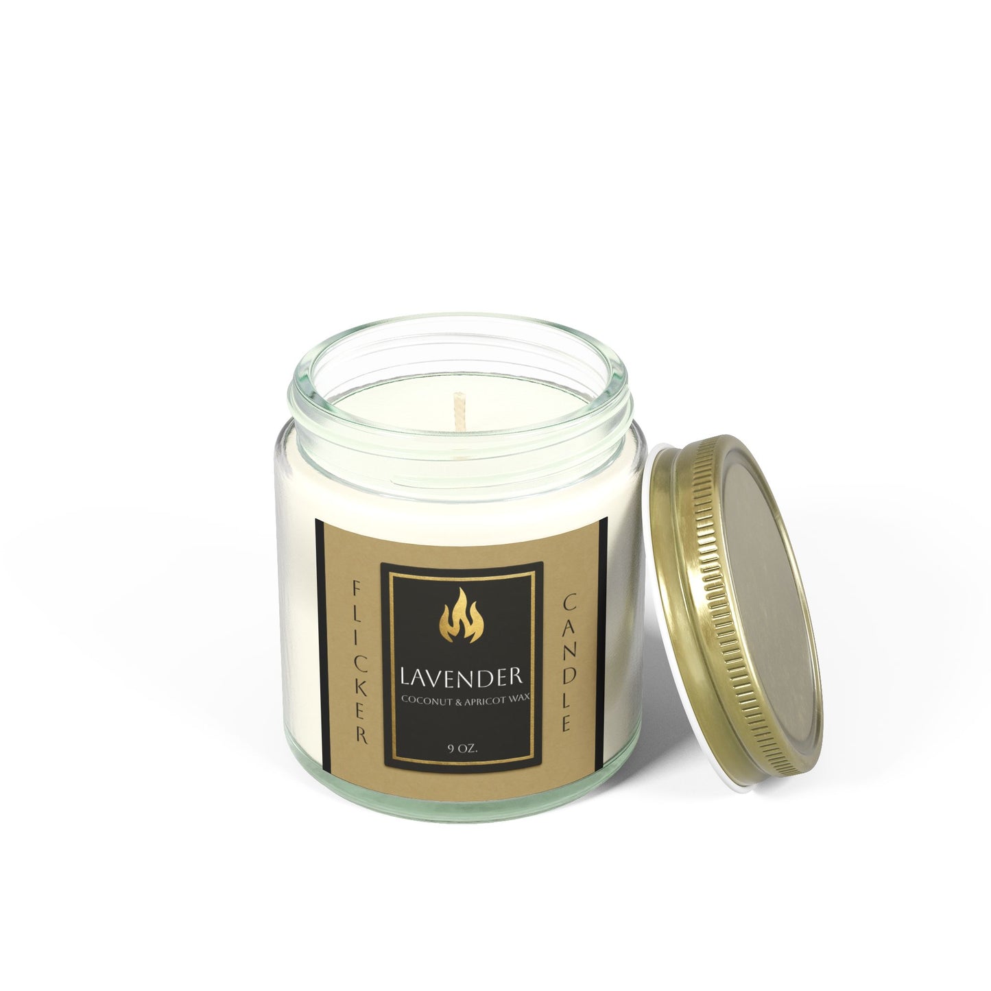 Lavender Scented Candle - Aromatherapy, Natural Coconut Apricot Wax, Home Décor, Relaxation Gift, Spa Essential