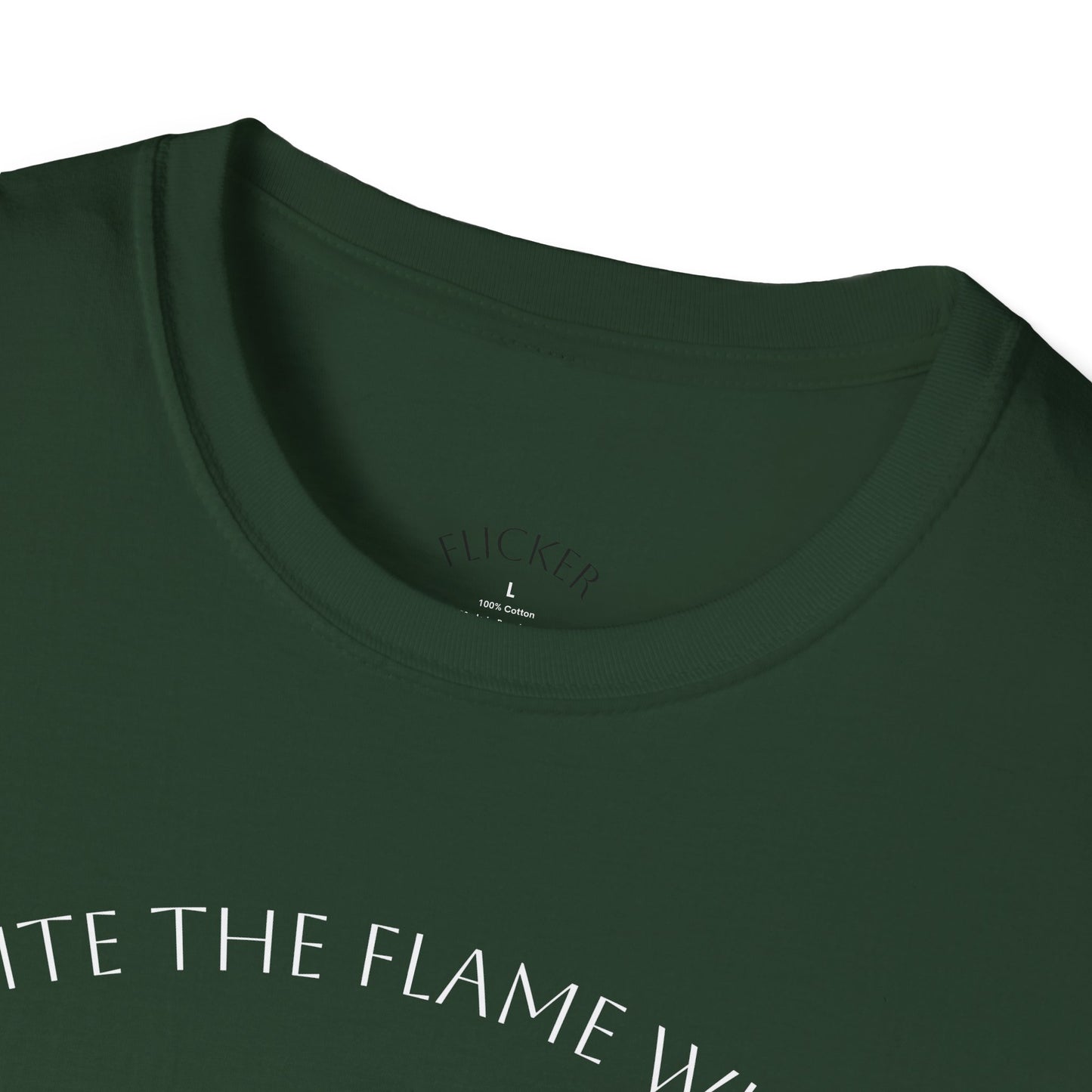 Ignite the Flame Within black T-Shirt – Uplifting Quote Tee for Motivation, Self-Expression, Gift for Friends, Spiritual Growth, Everyday Wear