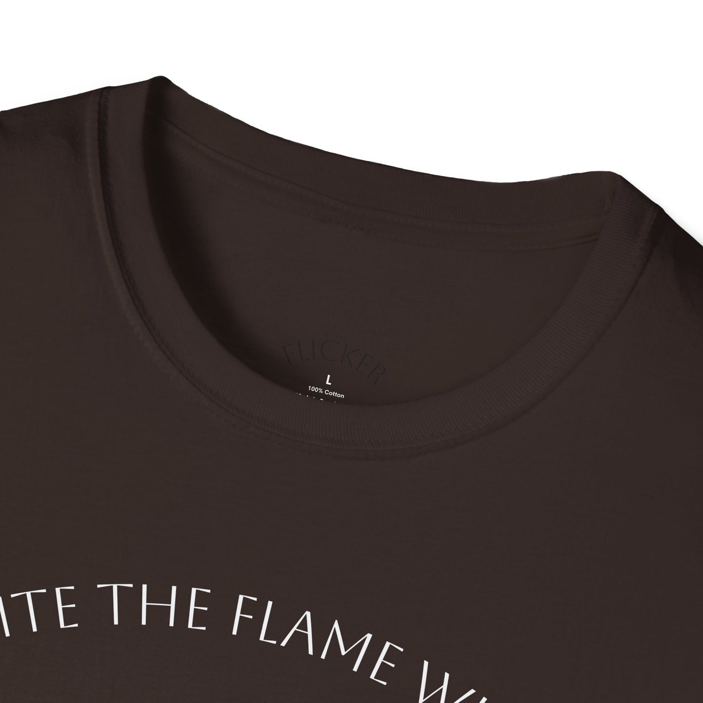 Ignite the Flame Within black T-Shirt – Uplifting Quote Tee for Motivation, Self-Expression, Gift for Friends, Spiritual Growth, Everyday Wear