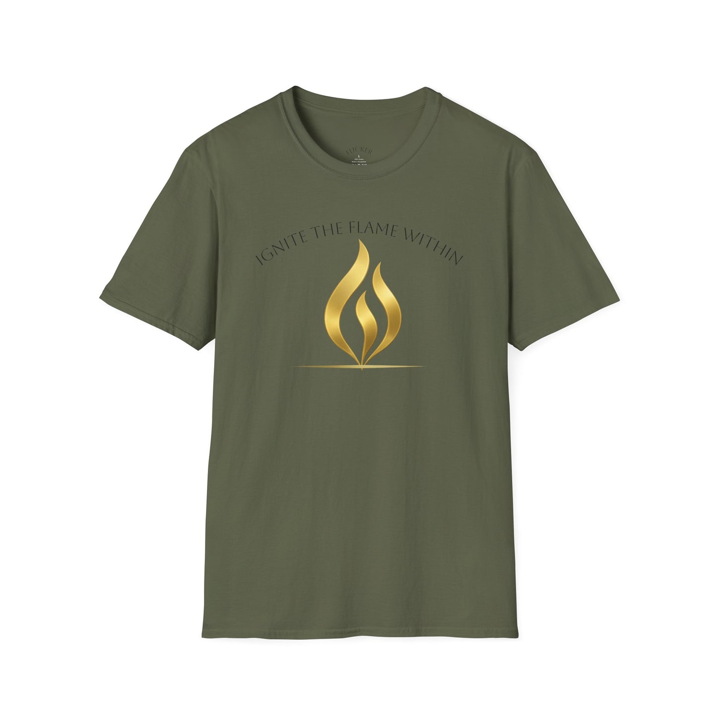 Ignite the Flame Within T-Shirt – Uplifting Quote Tee for Motivation, Self-Expression, Gift for Friends, Spiritual Growth, Everyday Wear