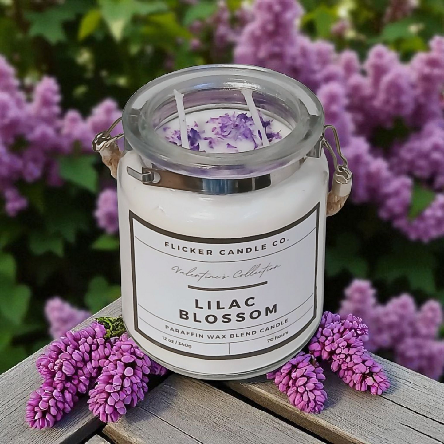 Lilac Blossom Candle (round) 12 oz.