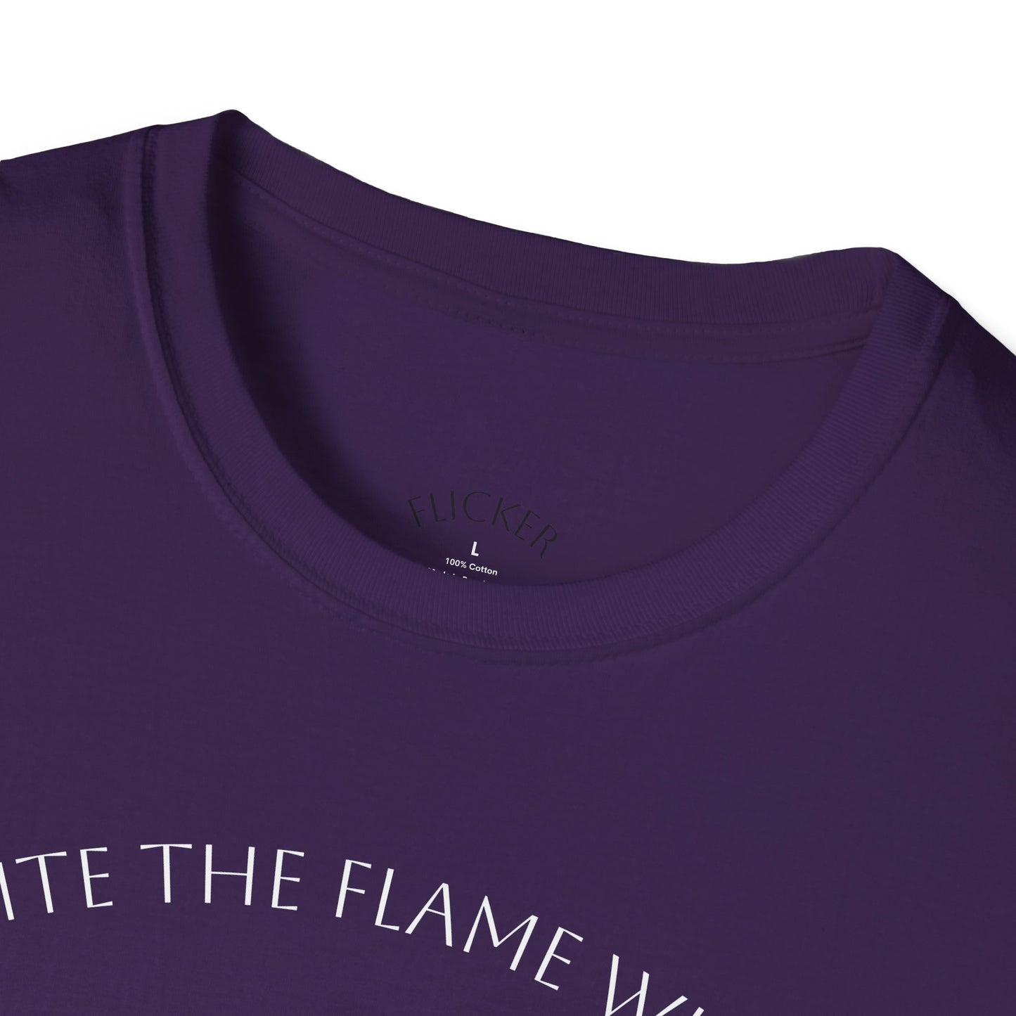 Ignite the Flame Within black T-Shirt – Uplifting Quote Tee for Motivation, Self-Expression, Gift for Friends, Spiritual Growth, Everyday Wear