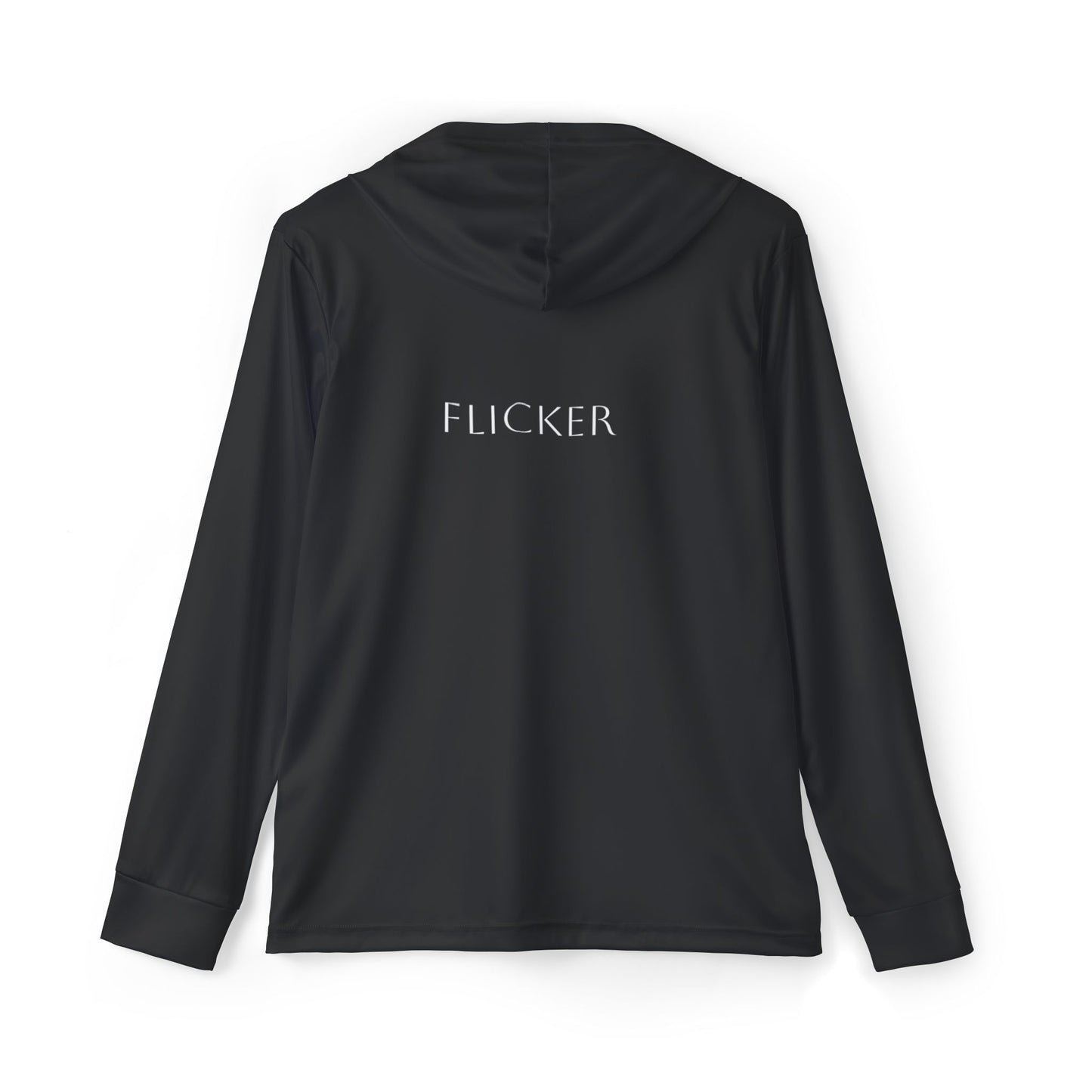 Men's Black Sports Flicker Hoodie with gold flame- AOP, Athletic Warmup, Workout Gear, Fitness Fashion, Outdoor Clothing, Gift for Him