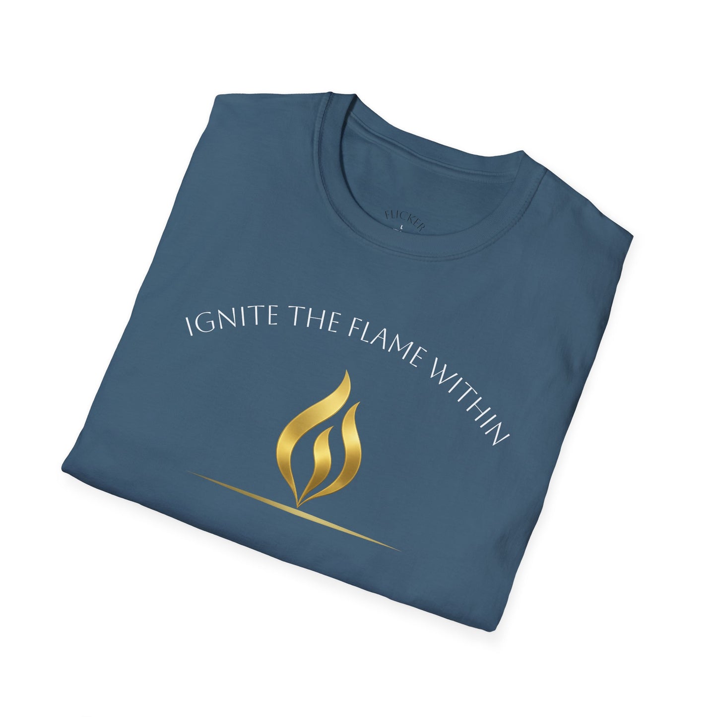 Ignite the Flame Within black T-Shirt – Uplifting Quote Tee for Motivation, Self-Expression, Gift for Friends, Spiritual Growth, Everyday Wear