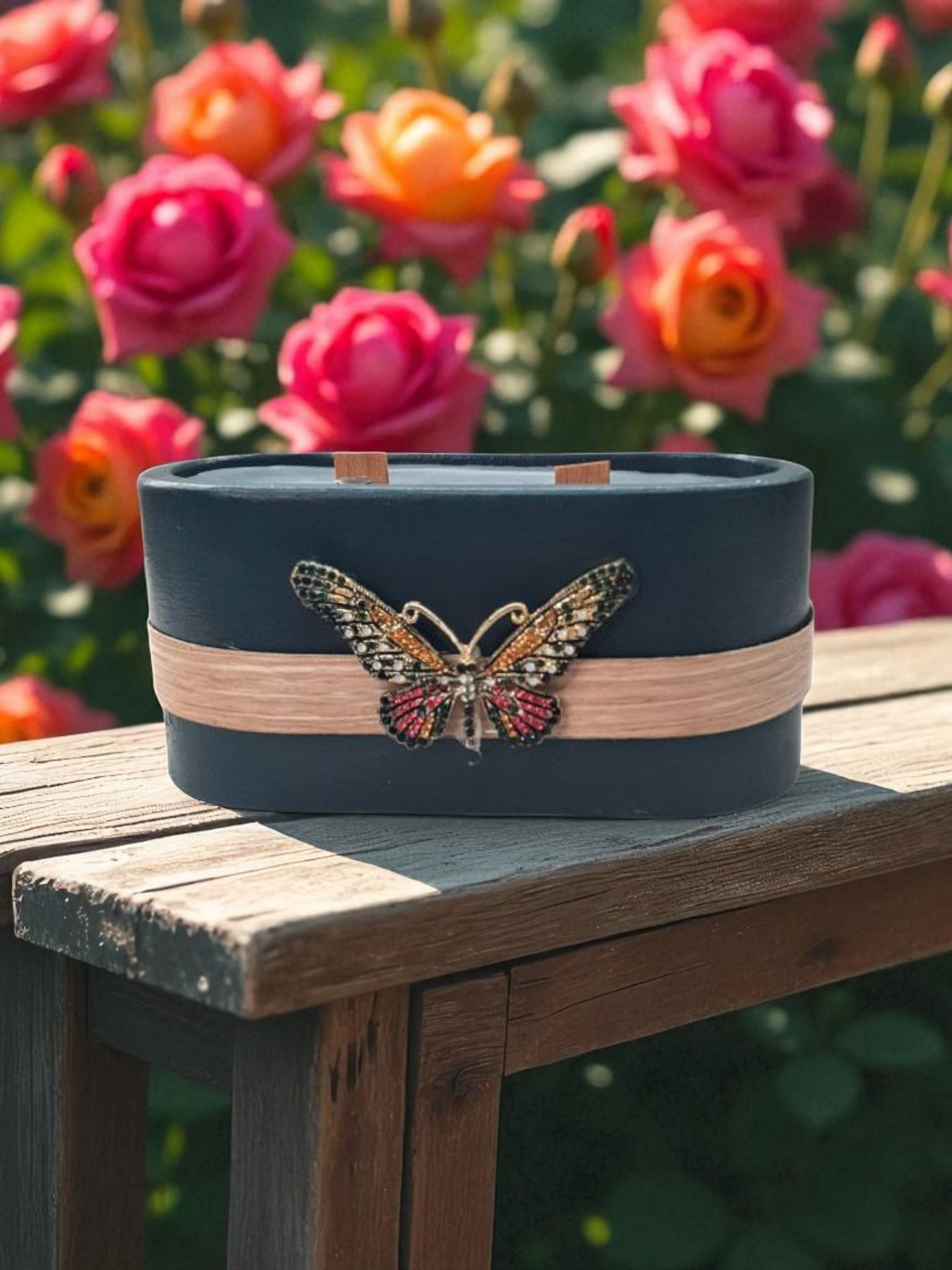 12 oz Butterfly Cement Candle