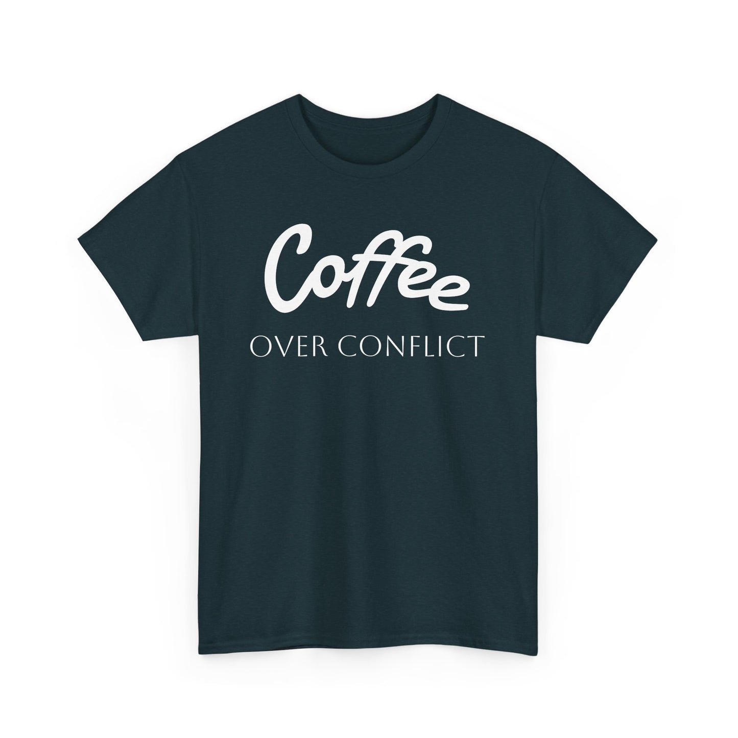 Coffee Over Conflict Unisex Heavy Cotton Tee, Comfortable Lounge Wear, Gift for Coffee Lovers, Casual Everyday Tee, Relaxed Fit [...]