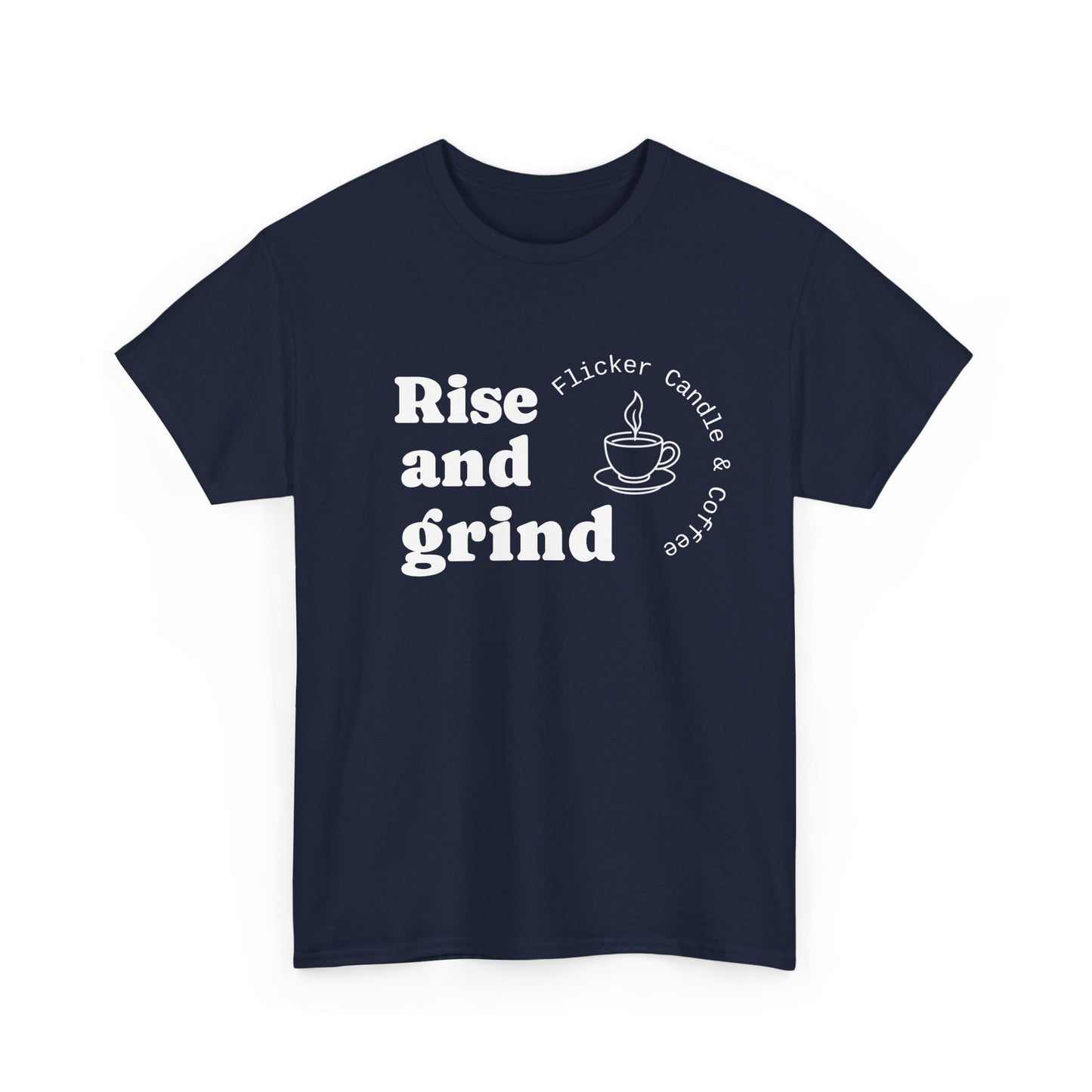 -Unisex Heavy Cotton Tee, Rise and Grind Comfortable Lounge Wear, Gift for Coffee Lovers, Casual Everyday Tee, Relaxed Fit [...]