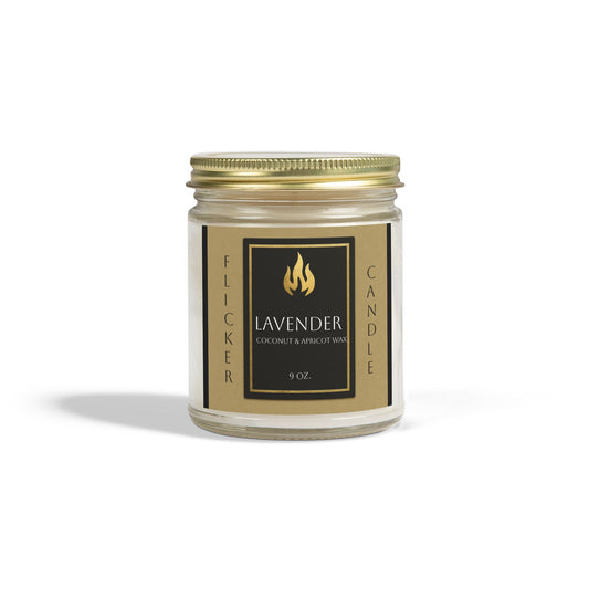 Lavender Scented Candle - Aromatherapy, Natural Coconut Apricot Wax, Home Décor, Relaxation Gift, Spa Essential