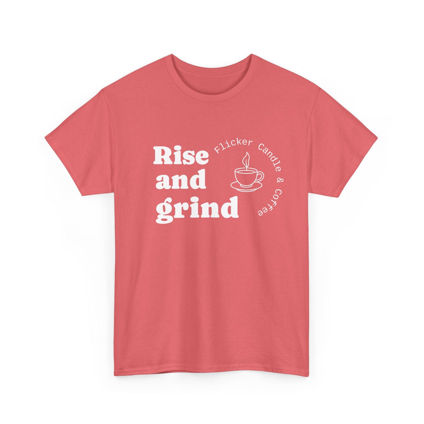 -Unisex Heavy Cotton Tee, Rise and Grind Comfortable Lounge Wear, Gift for Coffee Lovers, Casual Everyday Tee, Relaxed Fit [...]