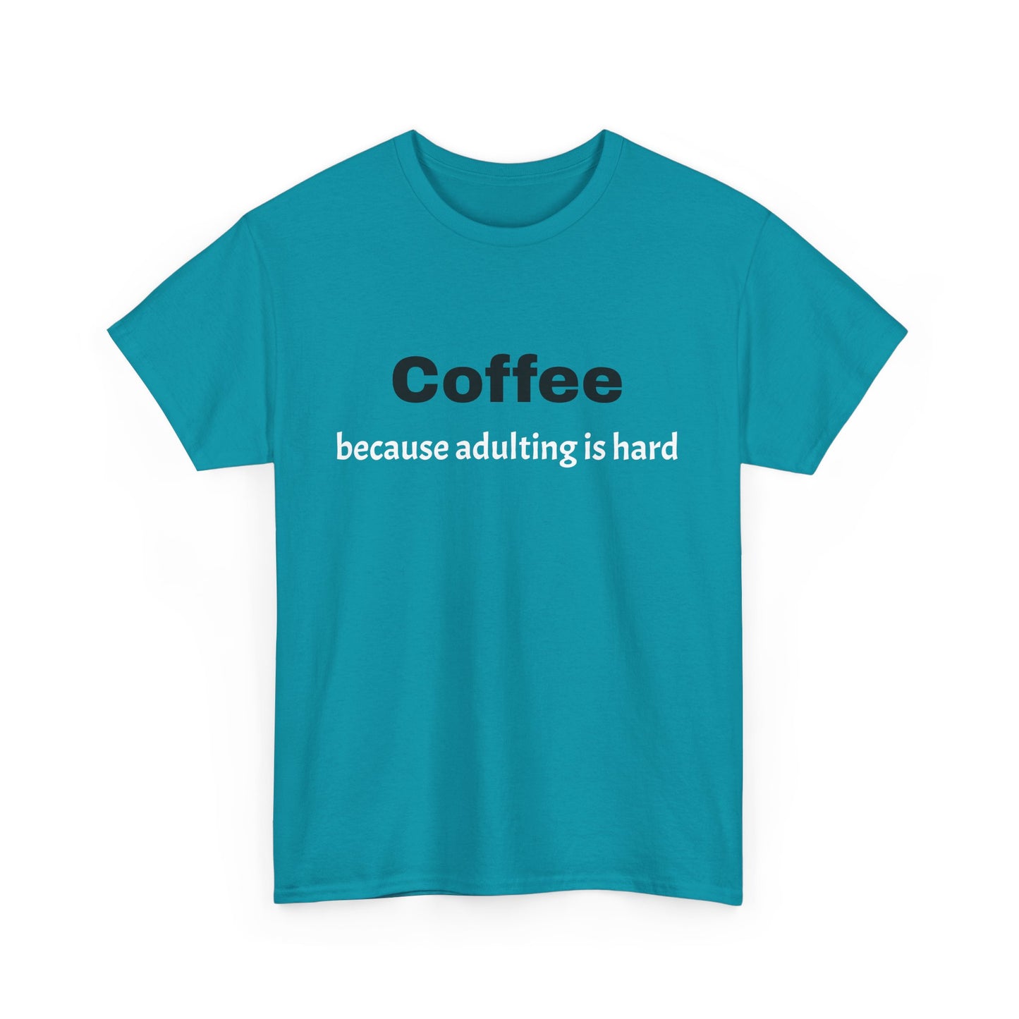 Coffee, because adulting is hard-Unisex Heavy Cotton Tee, Comfortable Lounge Wear, Gift for Coffee Lovers, Casual Everyday Tee, Relaxed Fit [...]