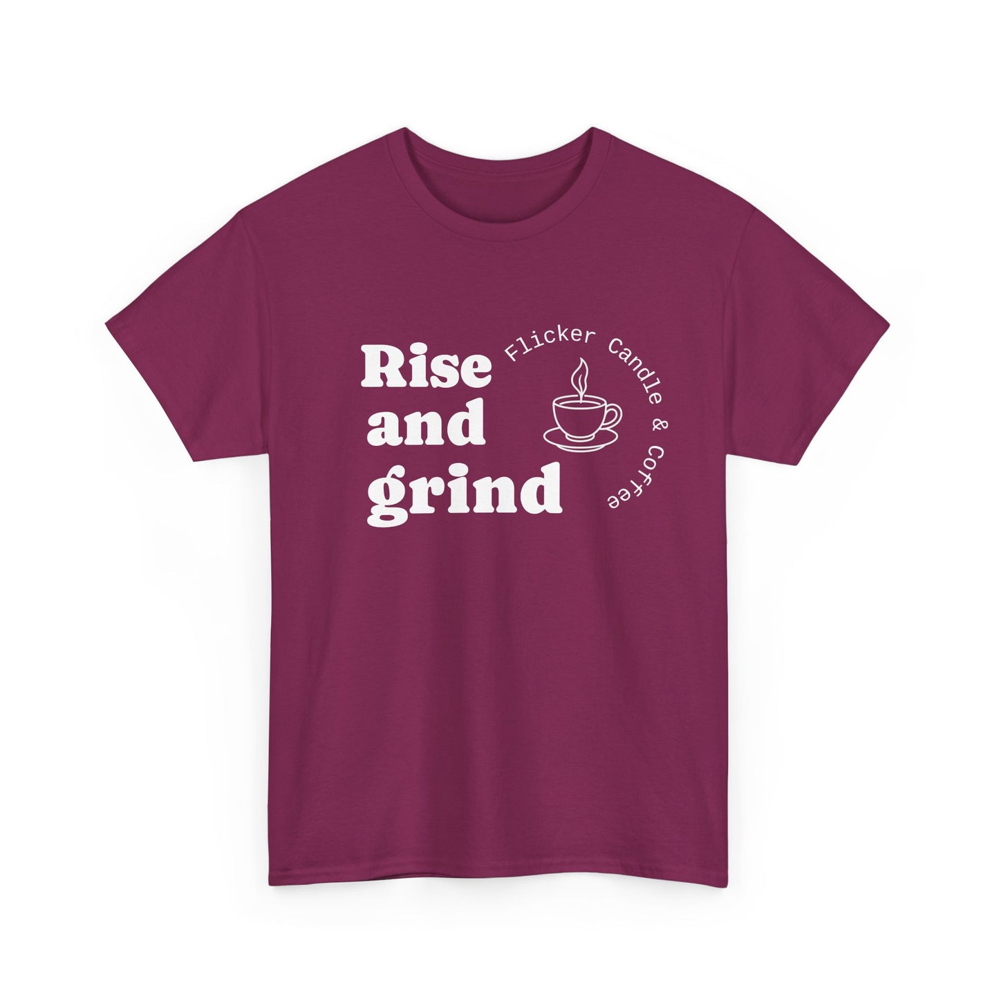 -Unisex Heavy Cotton Tee, Rise and Grind Comfortable Lounge Wear, Gift for Coffee Lovers, Casual Everyday Tee, Relaxed Fit [...]
