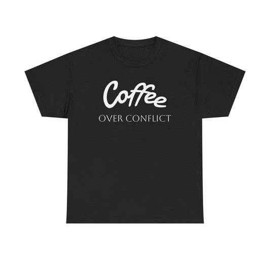 Coffee Over Conflict Unisex Heavy Cotton Tee, Comfortable Lounge Wear, Gift for Coffee Lovers, Casual Everyday Tee, Relaxed Fit [...]