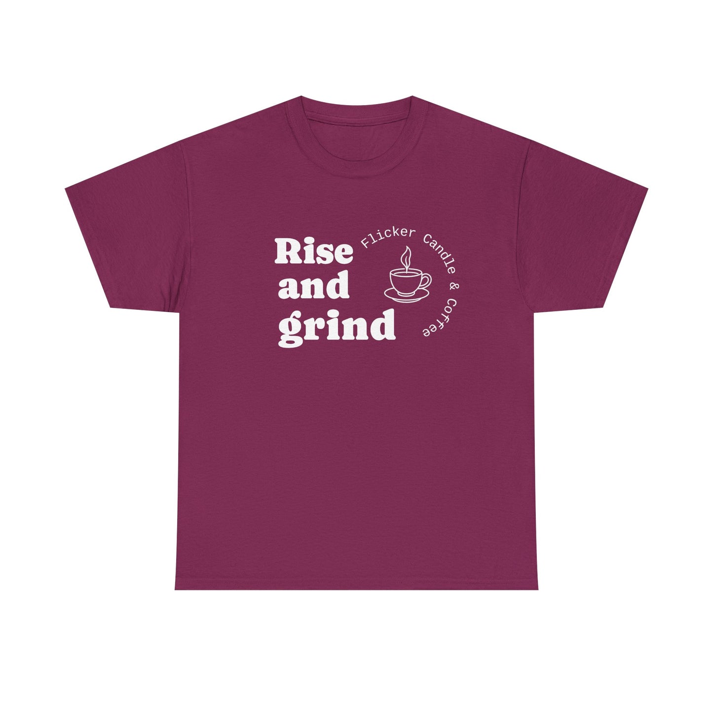 -Unisex Heavy Cotton Tee, Rise and Grind Comfortable Lounge Wear, Gift for Coffee Lovers, Casual Everyday Tee, Relaxed Fit [...]