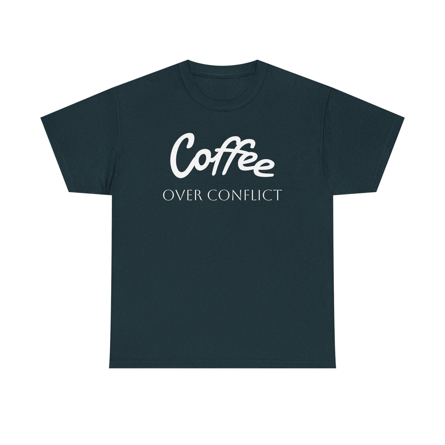 Coffee Over Conflict Unisex Heavy Cotton Tee, Comfortable Lounge Wear, Gift for Coffee Lovers, Casual Everyday Tee, Relaxed Fit [...]
