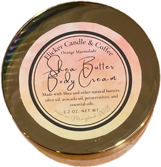Whipped Orange Marmalade Shea Butter Body Cream 4 oz jar