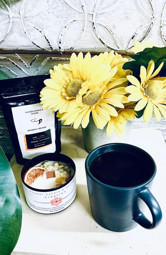 Candle, Coffee, & Mug Set