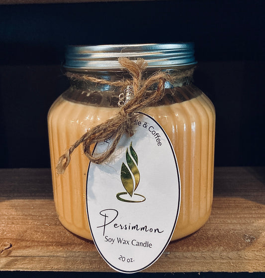 16 oz. Persimmon Ribbed Jar Candle