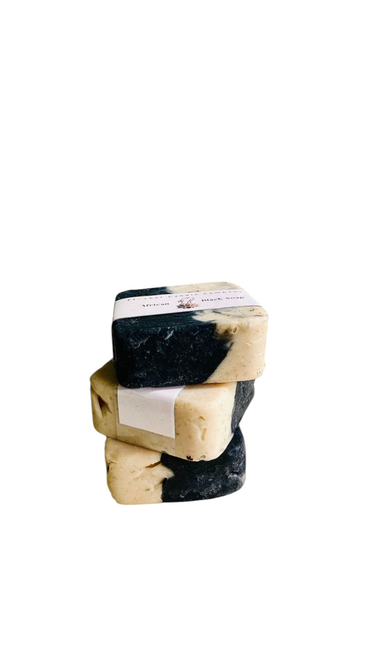 African Black Soap with Charcoal 2.5 oz. bar 3PK
