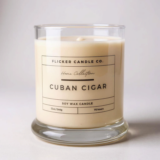 Cuban Cigar Candle (round) 12 oz.