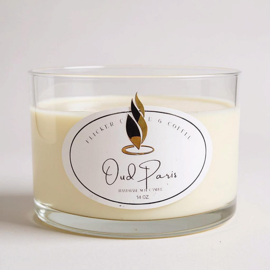 Oud Paris Glass Jar Candle (round) 16 oz.